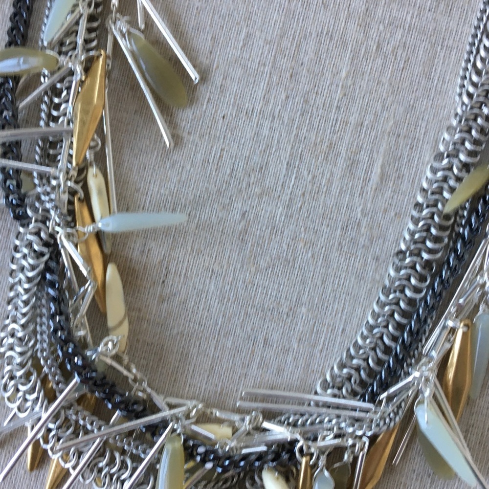 NEW Stella & Dot Freya Fringe Necklace GOLD SILVER - Picture 7 of 8